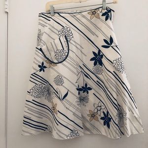 SOLD: Lapis Cotton Flower Skirt